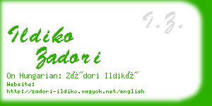 ildiko zadori business card